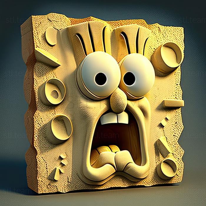 3D модель St Губка Боб из SpongeBob SquarePants Pants (STL)